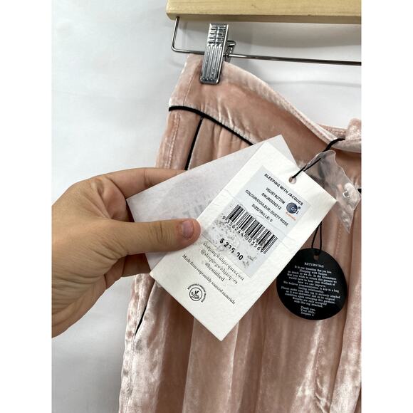 Jacques dusty rose Silk Velvet Pajama Pants - Picture 5 of 11